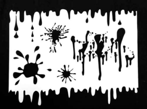 Drips/Splatters Stencil - Click Image to Close